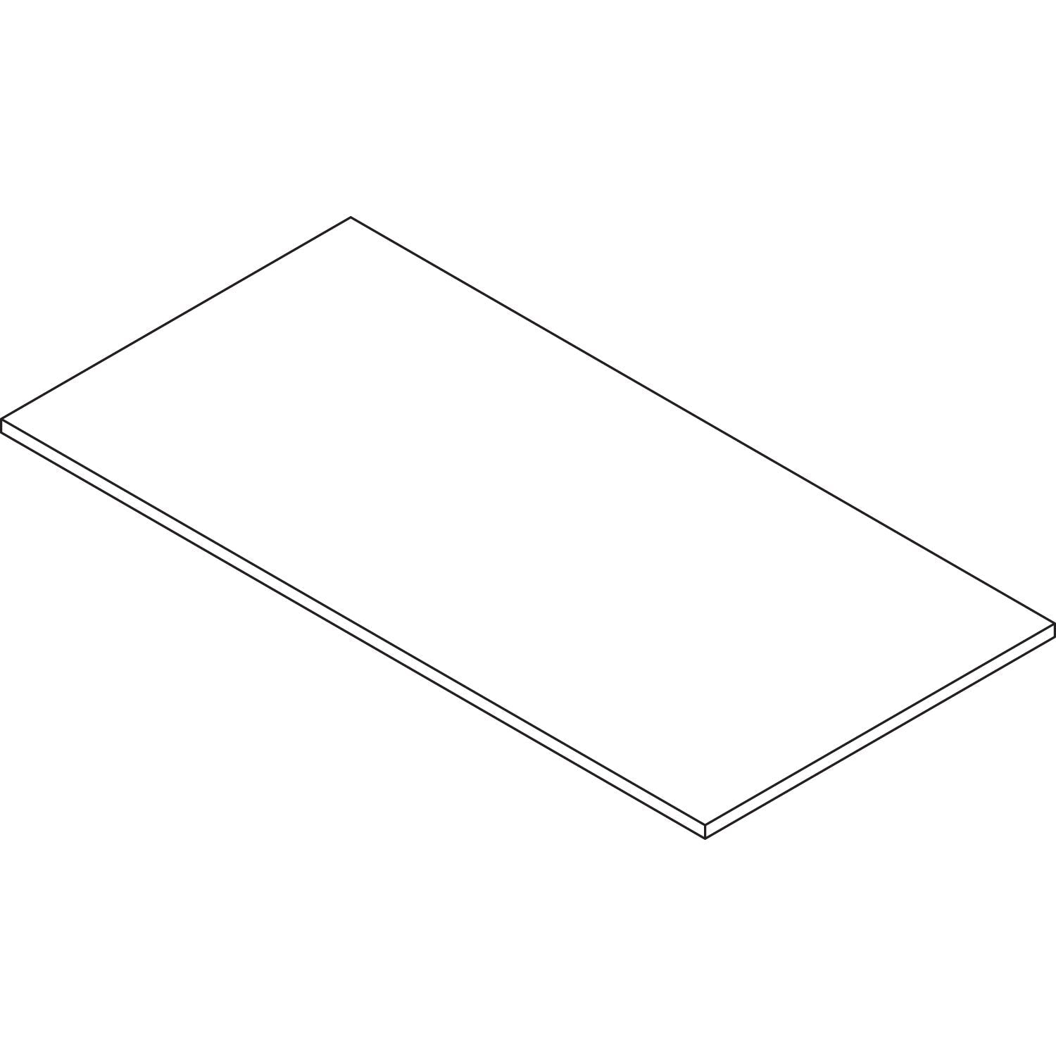 Alera Reversible Laminate Table Top, Rectangular, 59.38w x 29.5d, White/Gray