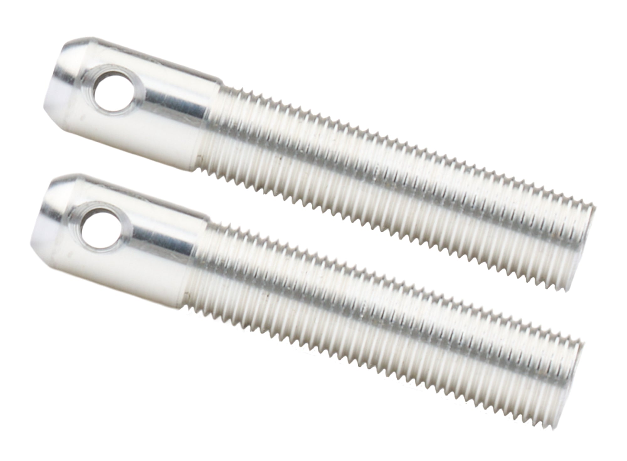 L/W Aluminum Hood Pins 1/2in Silver 2pk