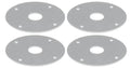 Scuff Plate Aluminum 1/2in Hole 4pk