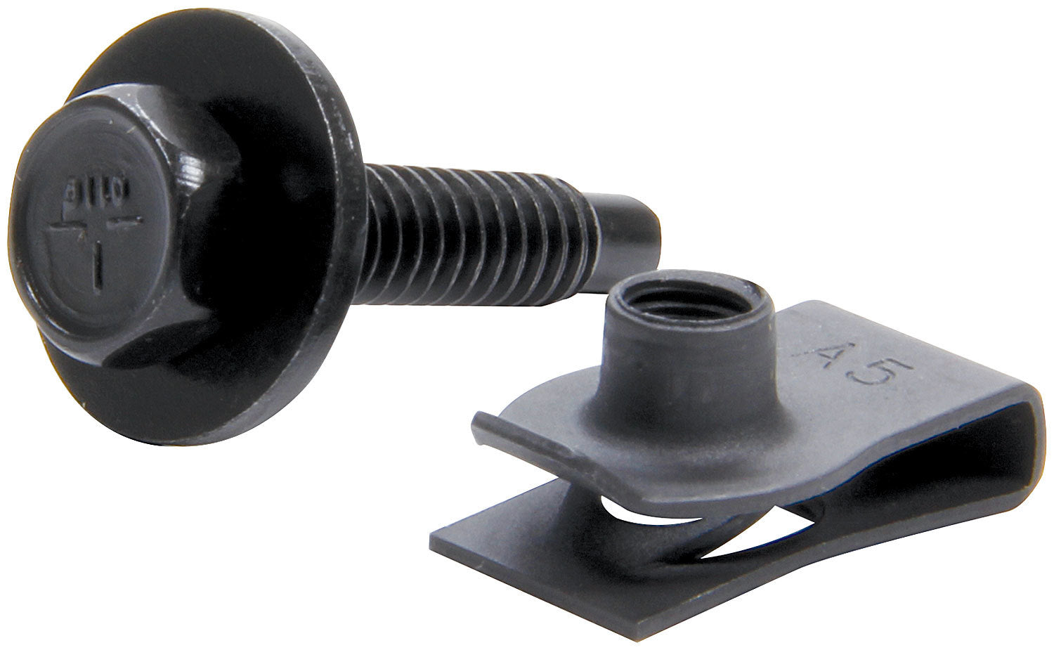 BODY BOLT KIT W/ CLIPS BLACK