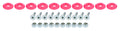 Countersunk Bolt Kit Pink 10pk