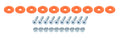 Countersunk Bolt Kit Fluorescent Orange 10pk