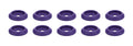 Body Bolt Washer Plastic Purple 10pk