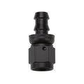 Pushlock Hose End Black Straight -12