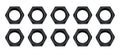 Bulkhead Nuts Black -3 Black 10pk
