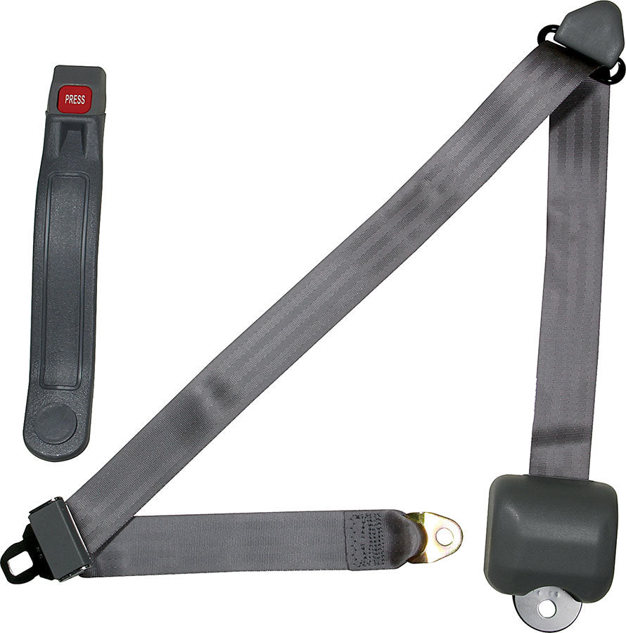 SEAT BELT  GRAY  3-POINT  RETR