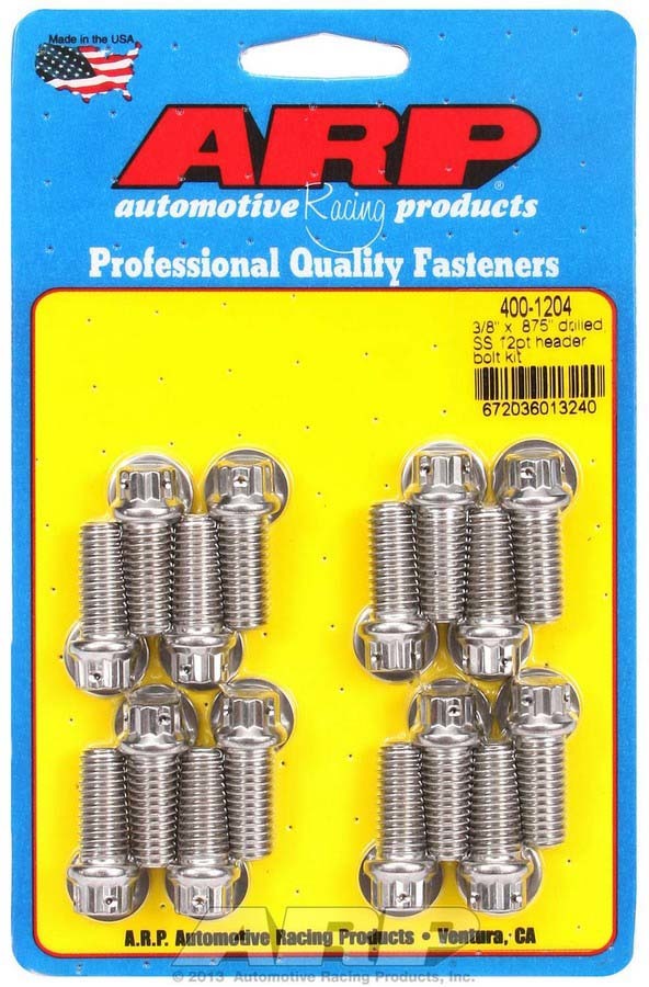 HEADER BOLT KIT BBC 12PT SS