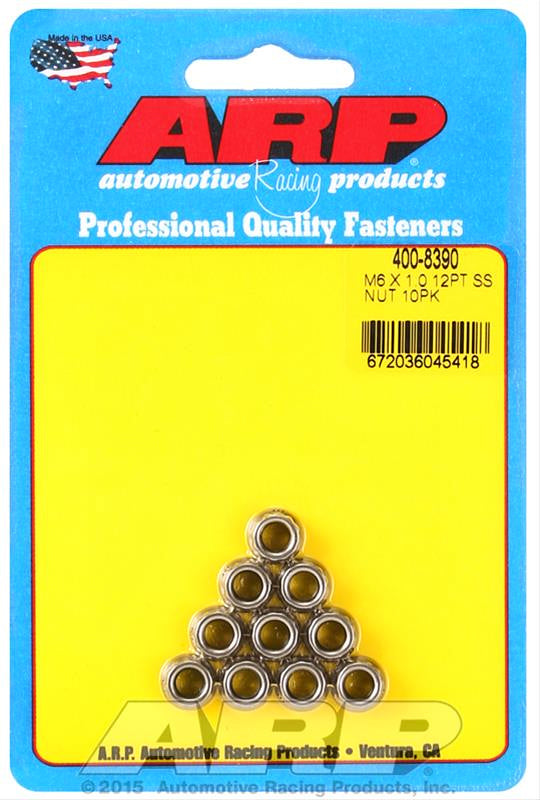 NUTS 12-POINT SS 6MMX1.0