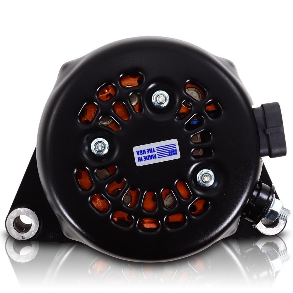 Mechman 170 Amp Billet Racing Alternator C5 / C6 Corvette 5.7L 6.2L - Black Anodized