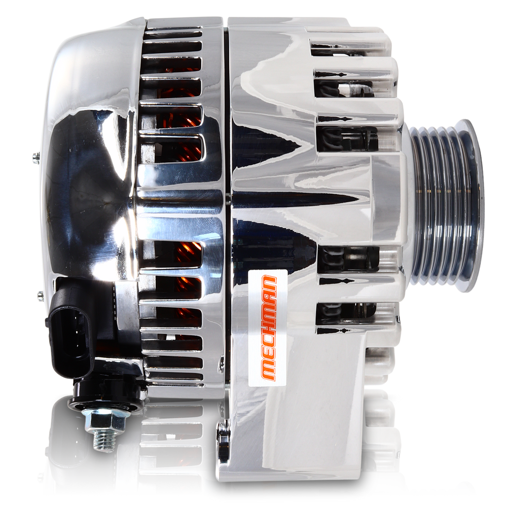 Mechman 170 Amp Billet Racing Alternator C5 / C6 Corvette 5.7L 6.2L - Chrome