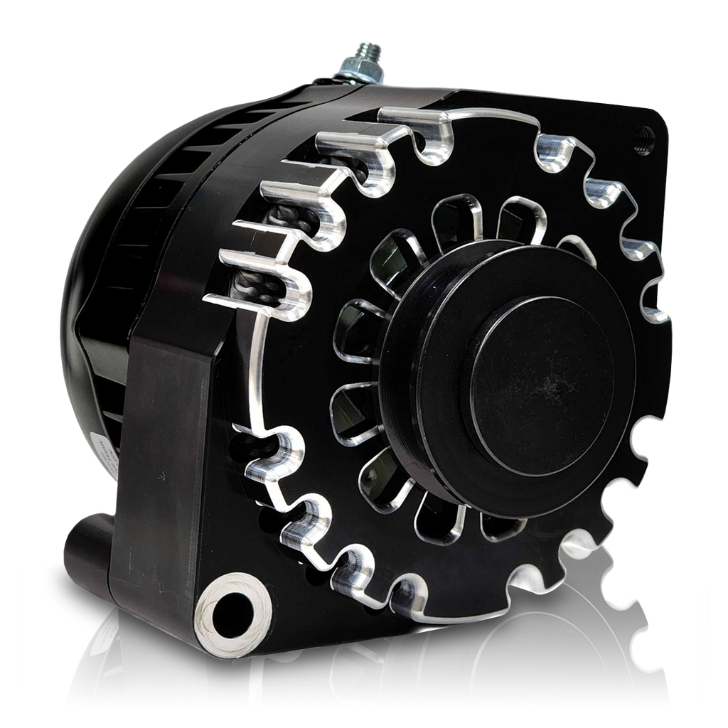Mechman 170 Amp S Series Billet Racing Alternator 1965-1985 Ford - Black