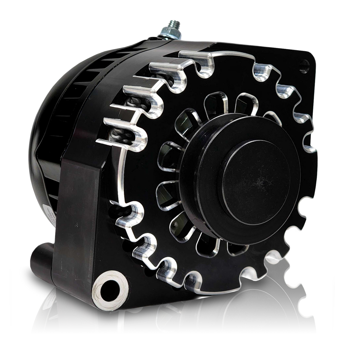Mechman 170 Amp S Series Billet Racing Alternator 1965-1985 Ford - Black