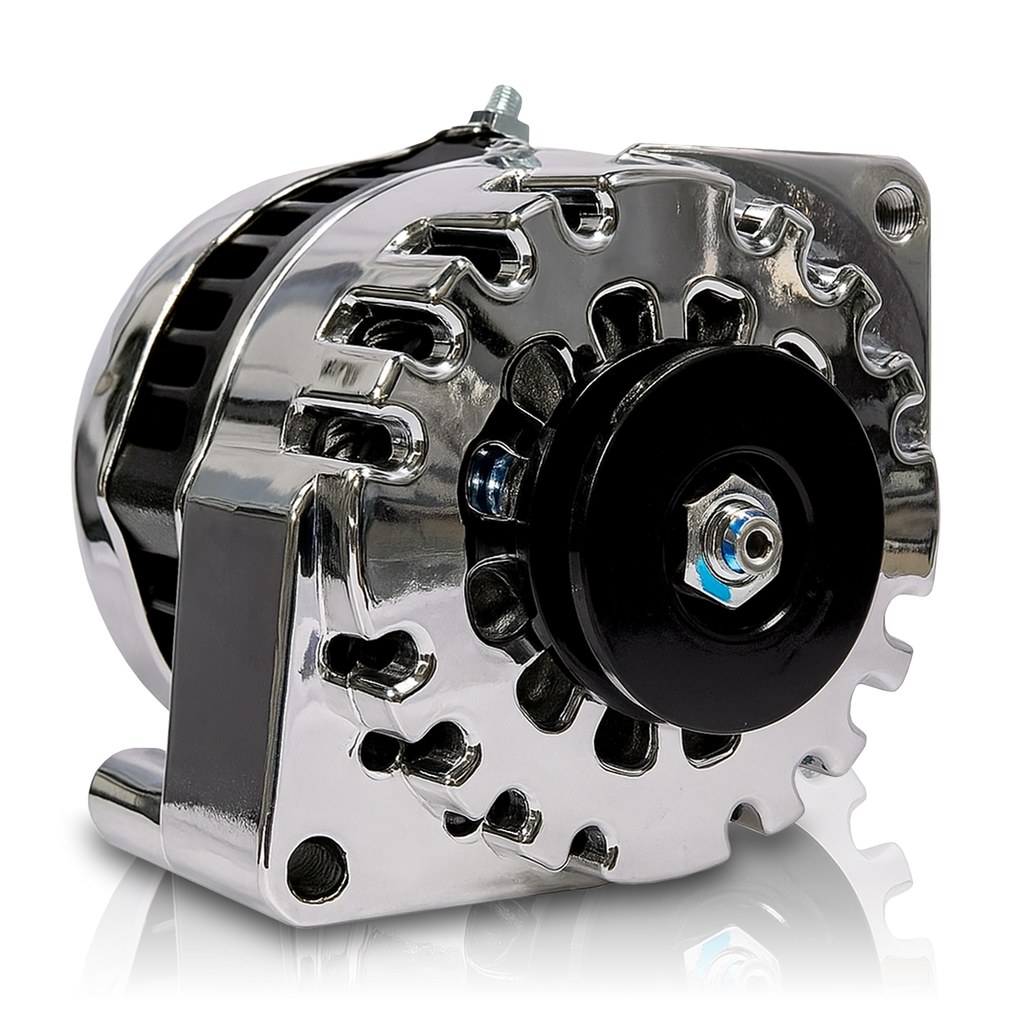 Mechman 170 Amp S Series Billet Racing Alternator 1965-1985 Ford - 1 Wire Polished