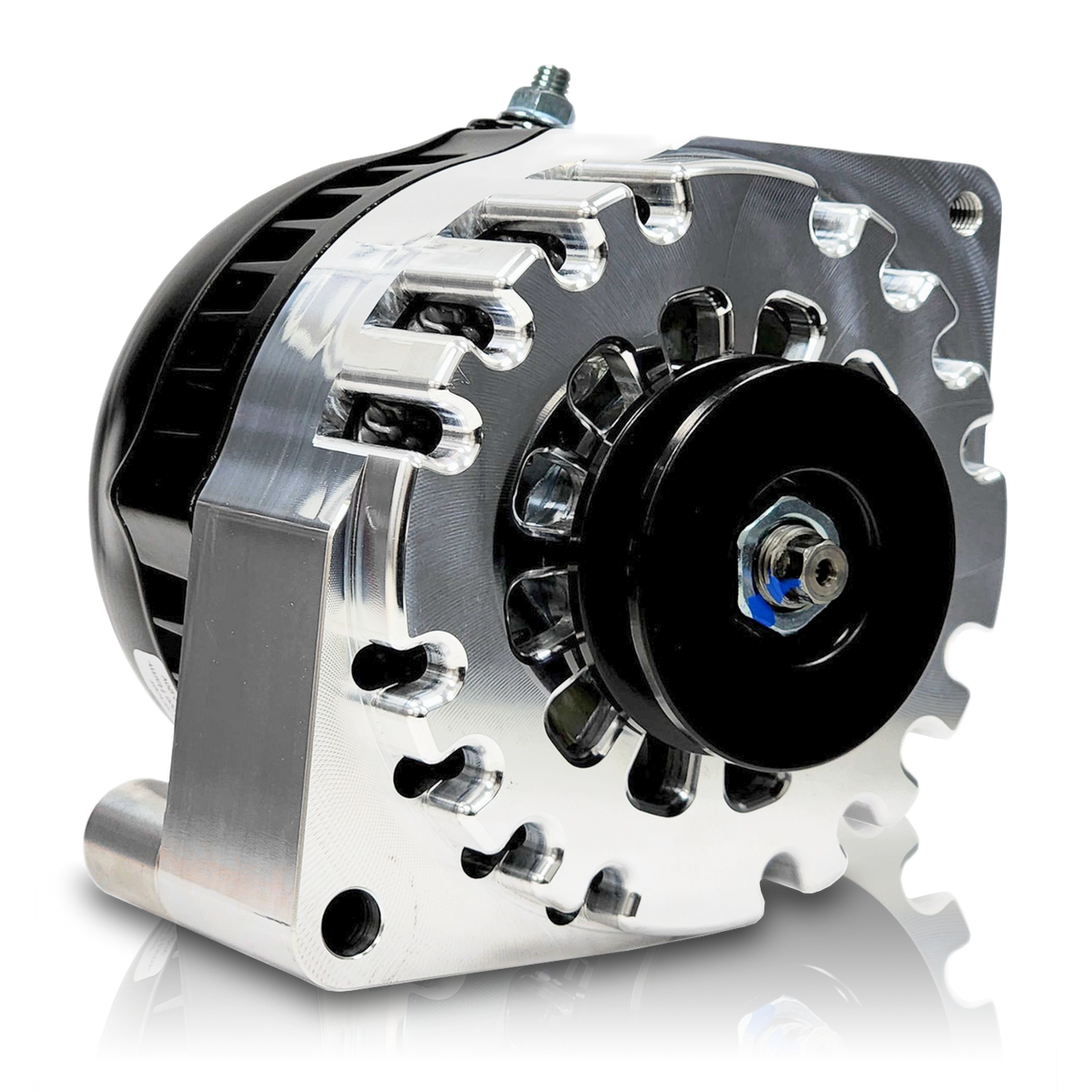 Mechman 170 Amp S Series Billet Racing Alternator 1965-1985 Ford - Chrome