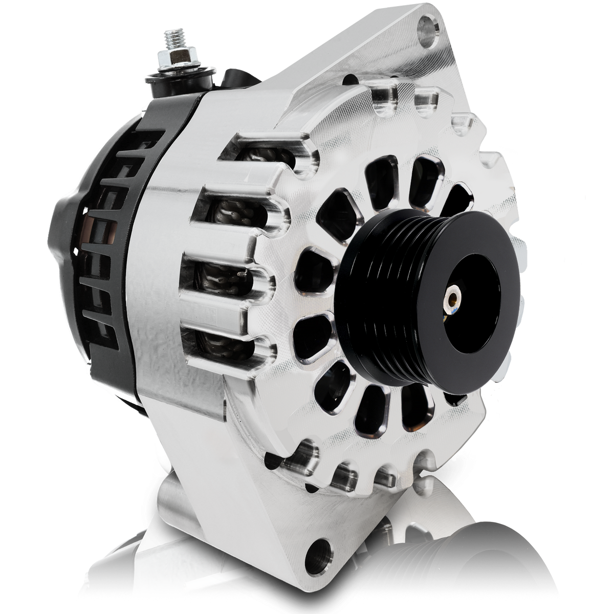 Mechman 170 Amp S Series Billet Racing Alternator 1979-2004 Ford 6/12 Ford 6S - Machined