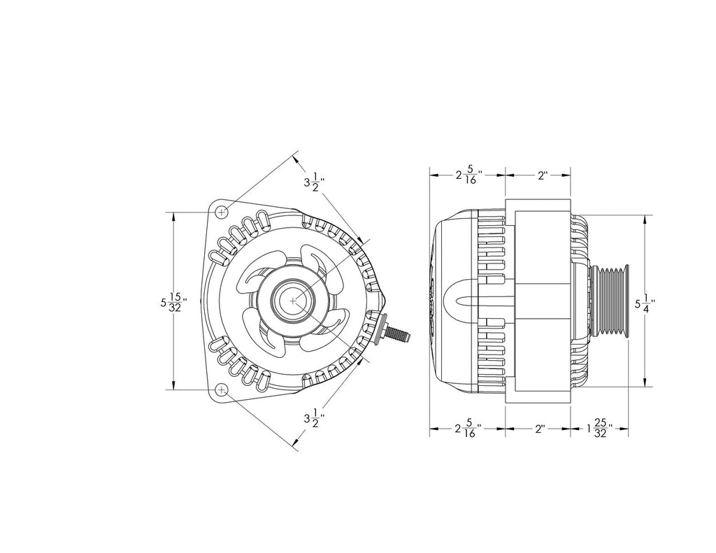Mechman 240 Amp High Output Alternator 1996-2004 GM Truck 4.3L 4.8L 5.3L 5.7L 6L - Chrome Billet