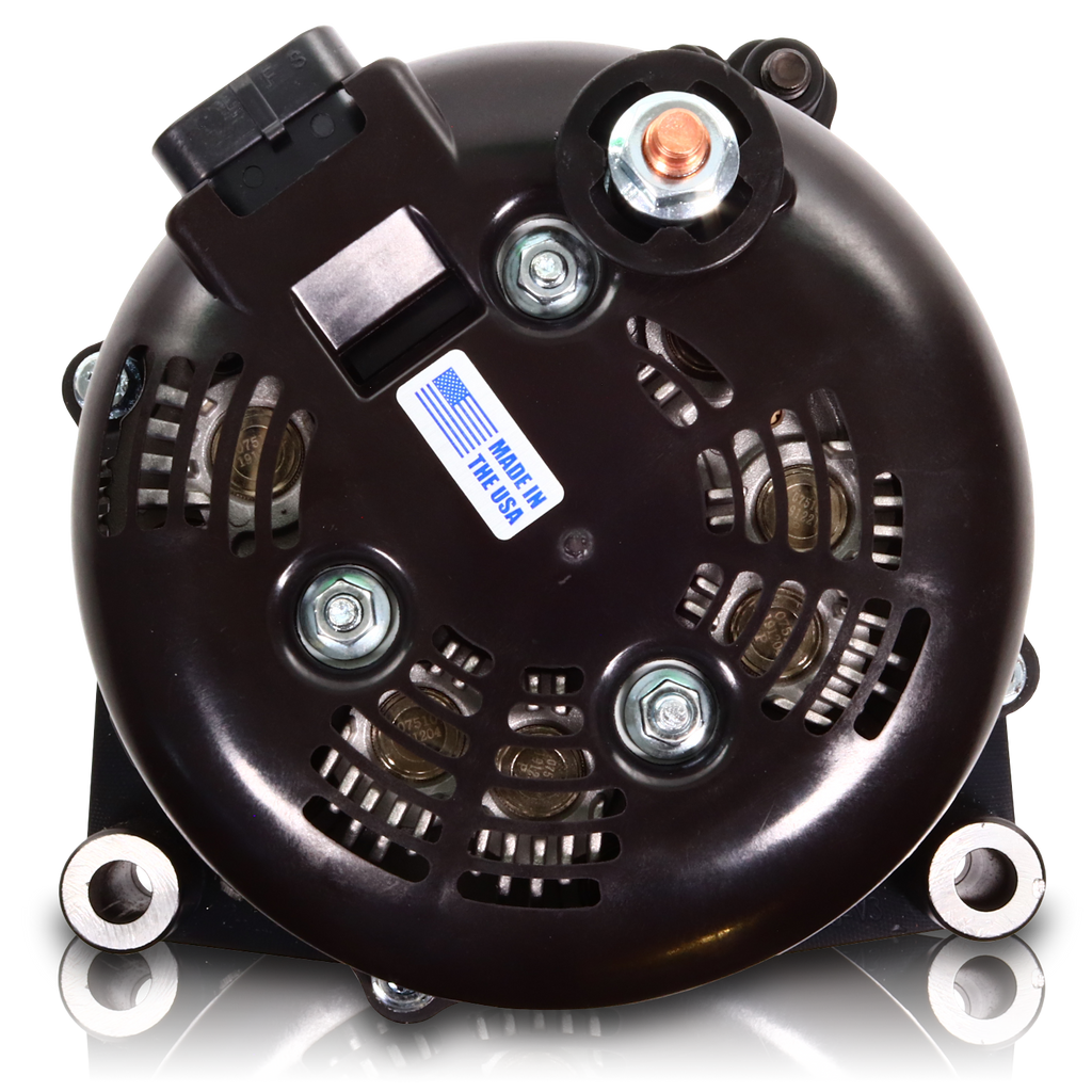 Mechman 370 Amp High Output Alternator 1996–2004 GM Truck - Black Billet
