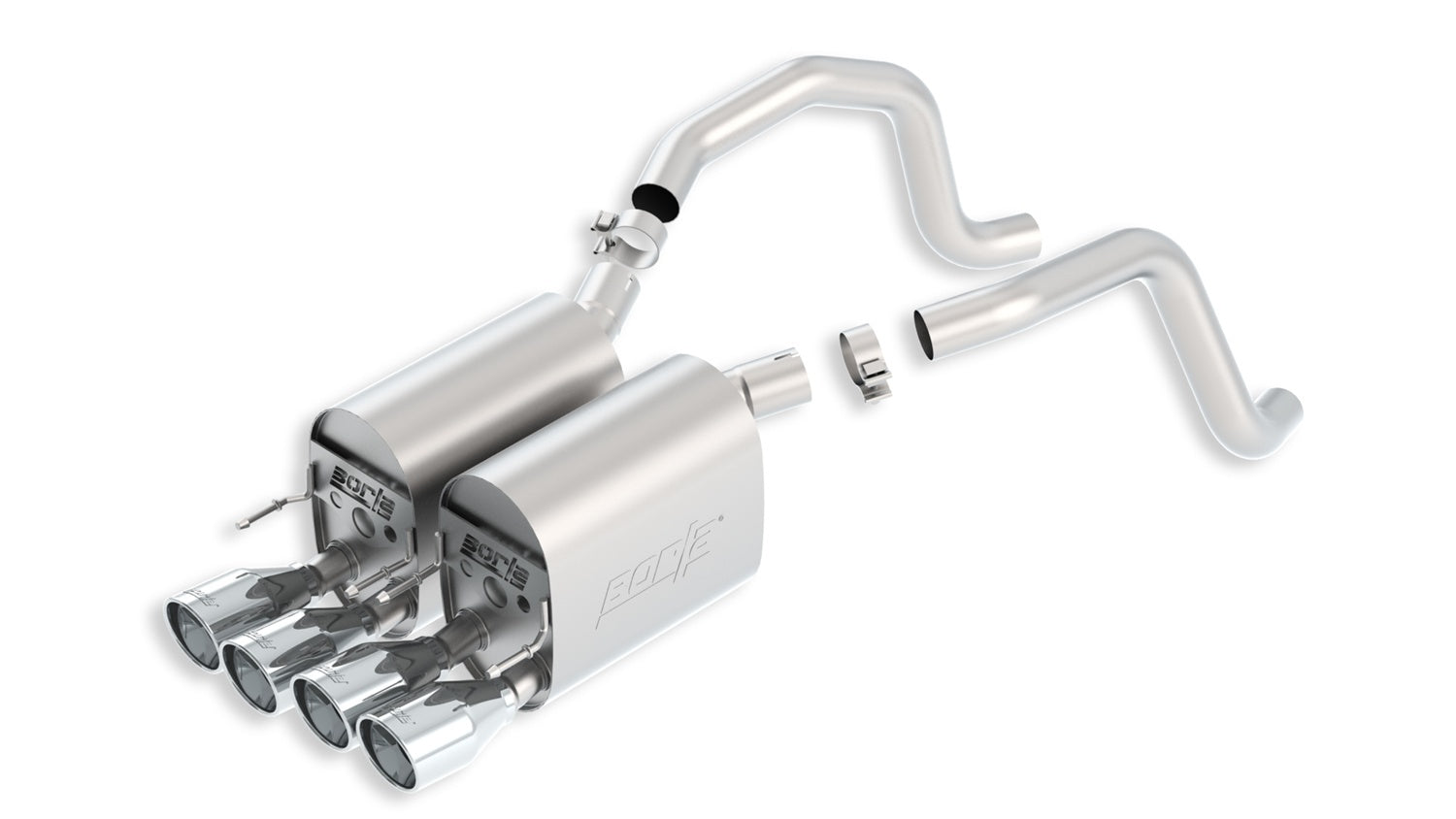 EXHAUST SYSTEM SS DUAL REAR
