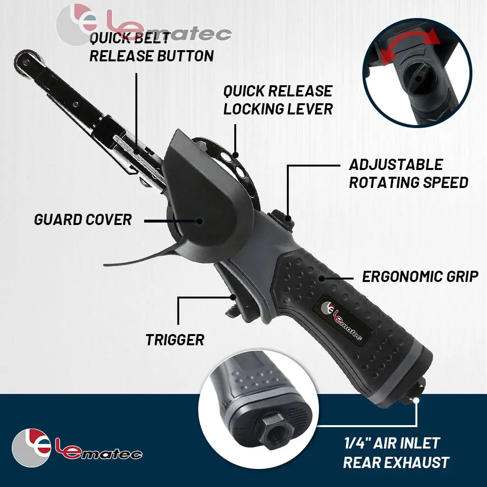 LE-BS-706B Air Belt Sander 1/2" x 13" – Fast Precise Sanding