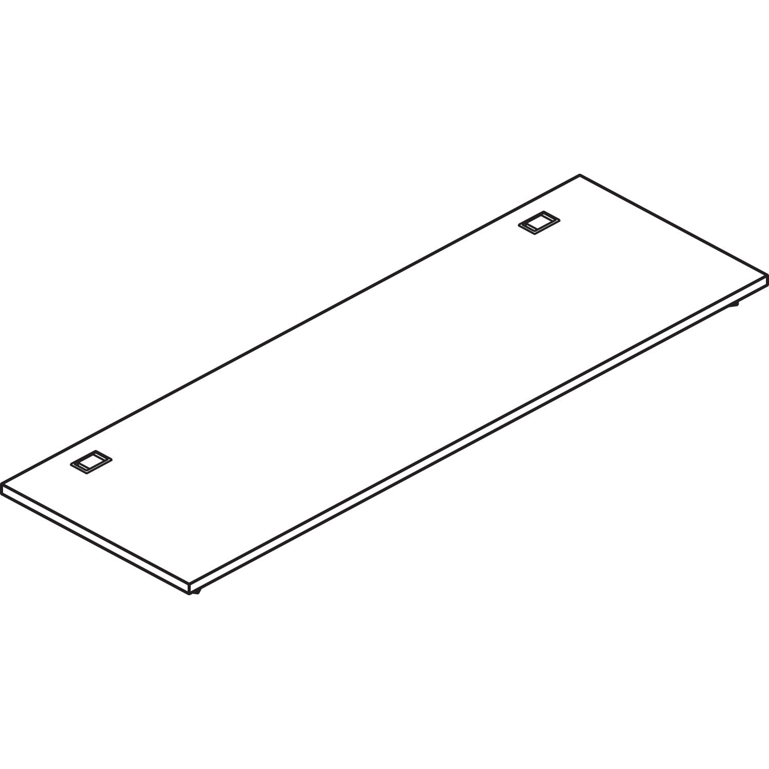HON Manage Series Worksurface, 72" x 23.5" x 1", Chestnut