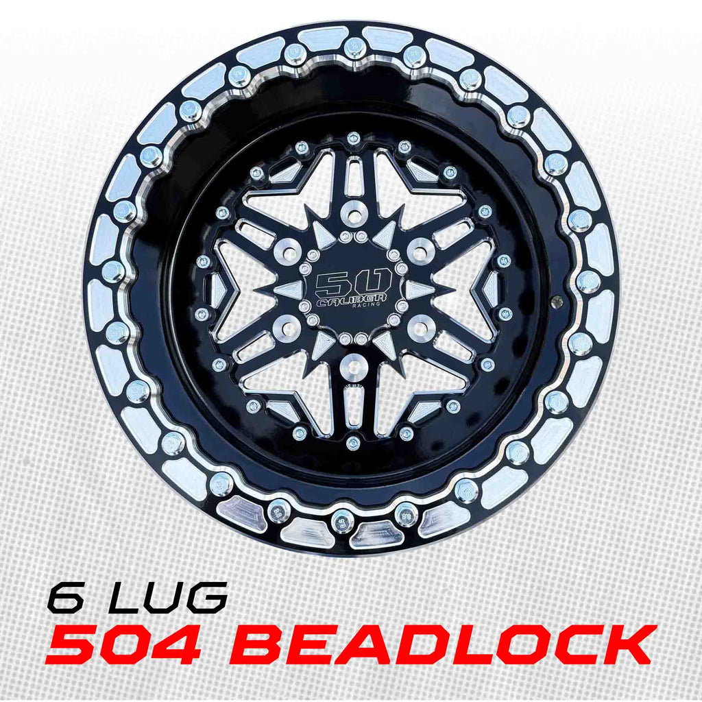 504 Billet Aluminum Can-Am Beadlock wheel 6 lug Black