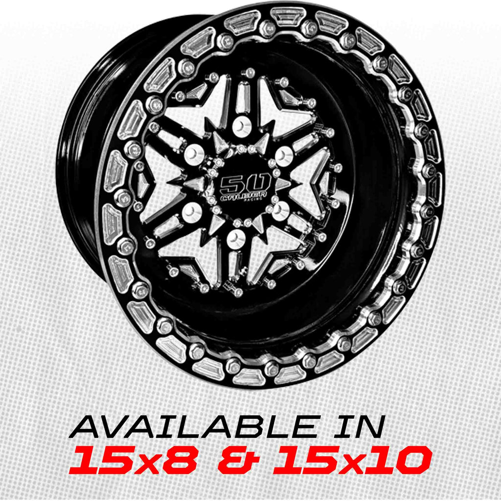 504 Billet Aluminum Can-Am Beadlock wheel 6 lug Black