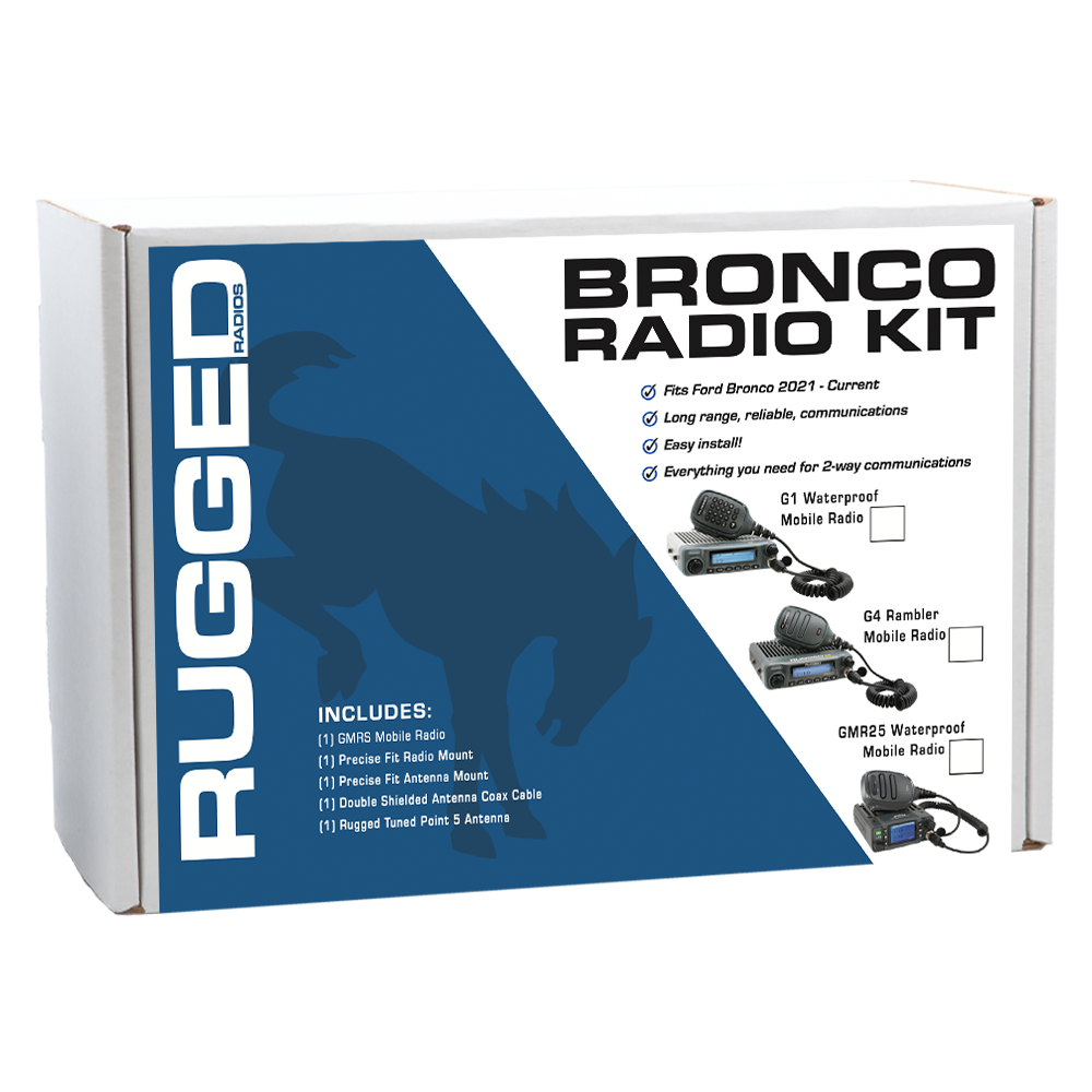 Bronco Two-Way GMRS Mobile Radio Kit - G1 Waterproof