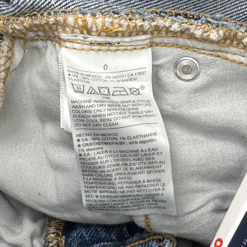 OLD NAVY Extra High-Waisted Sky-Hi Wide-Leg Jeans SZ 0