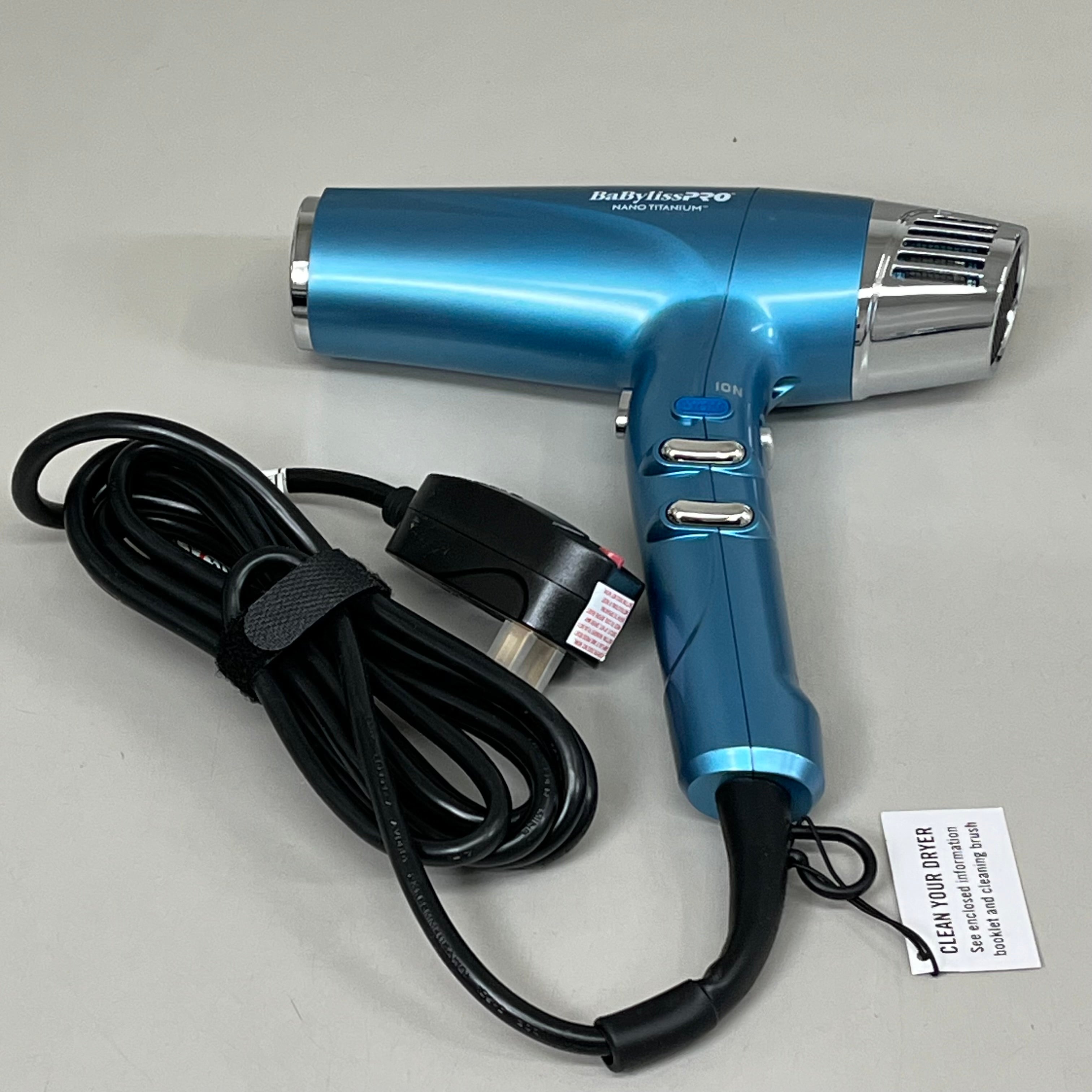 BaBylissPRO Nano Titanium Professional 1875w Blow Dryer 2X Ion High Performance
