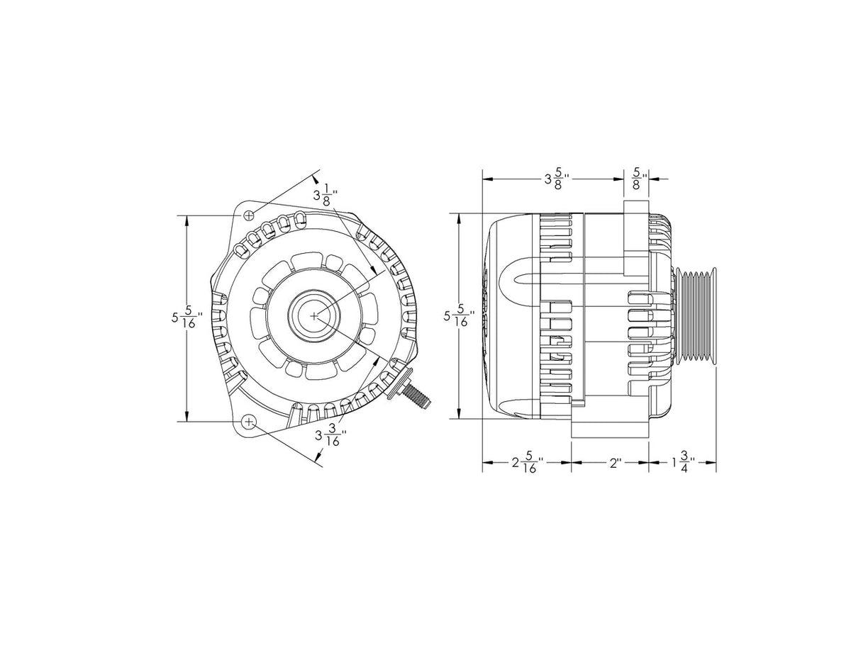 Mechman 240 Amp 6-Phase High Output Alternator 1988-1995 GM Truck