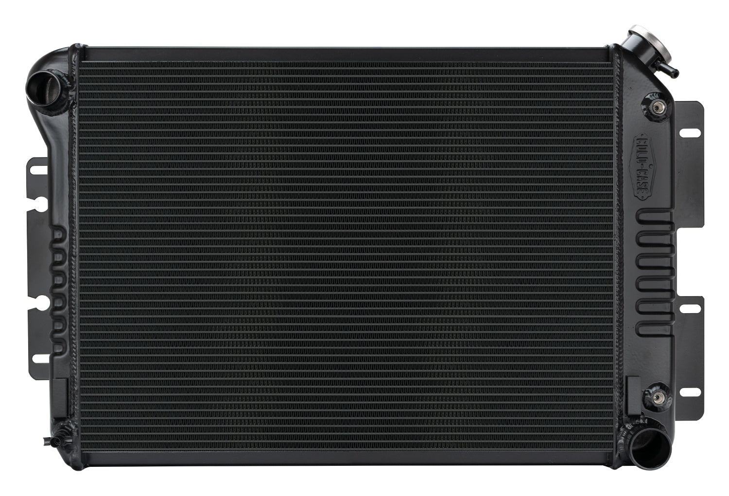 RADIATOR PERF ALUM BLACK 2-ROW