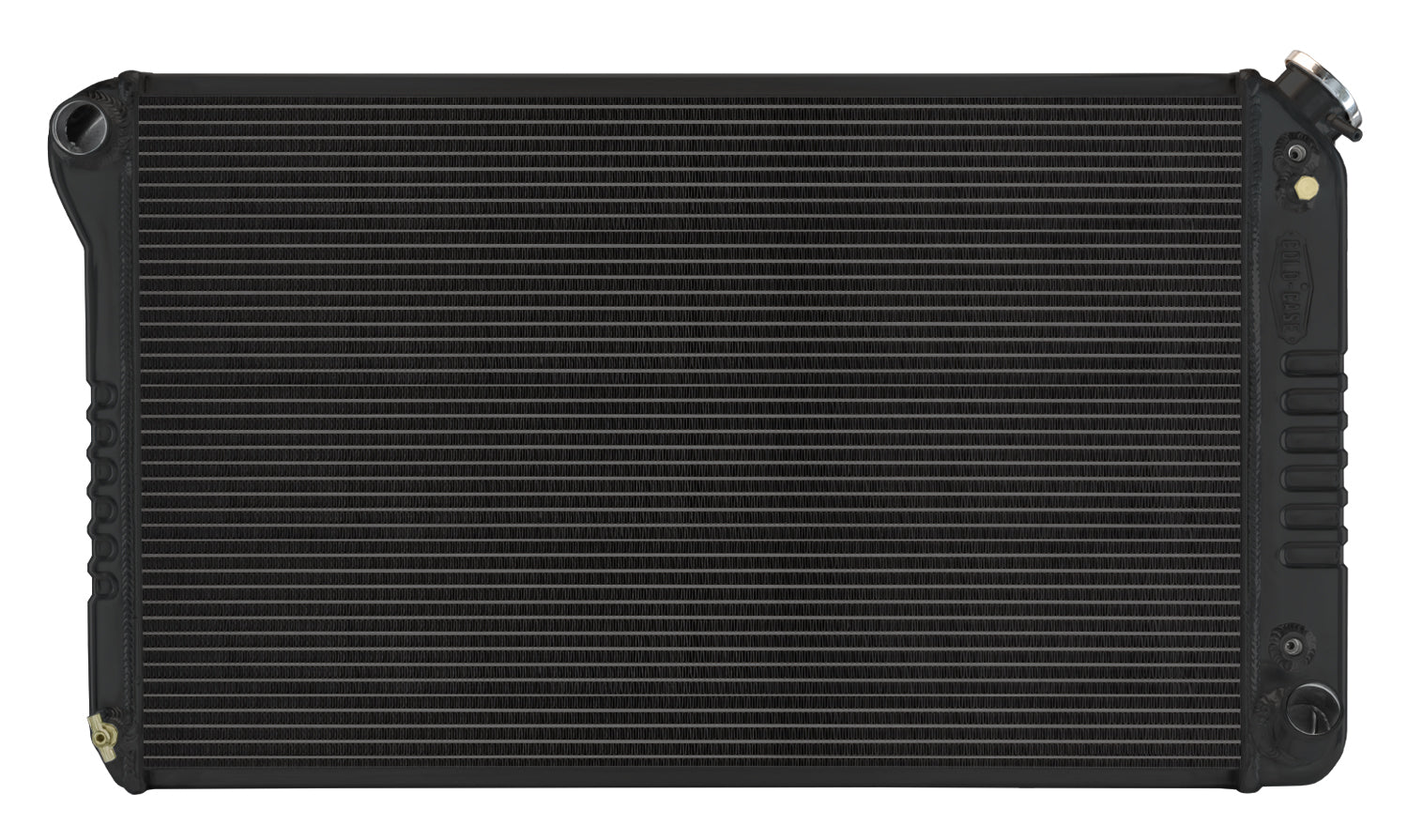 RADIATOR ALUM BLACK 2-ROW XFLO
