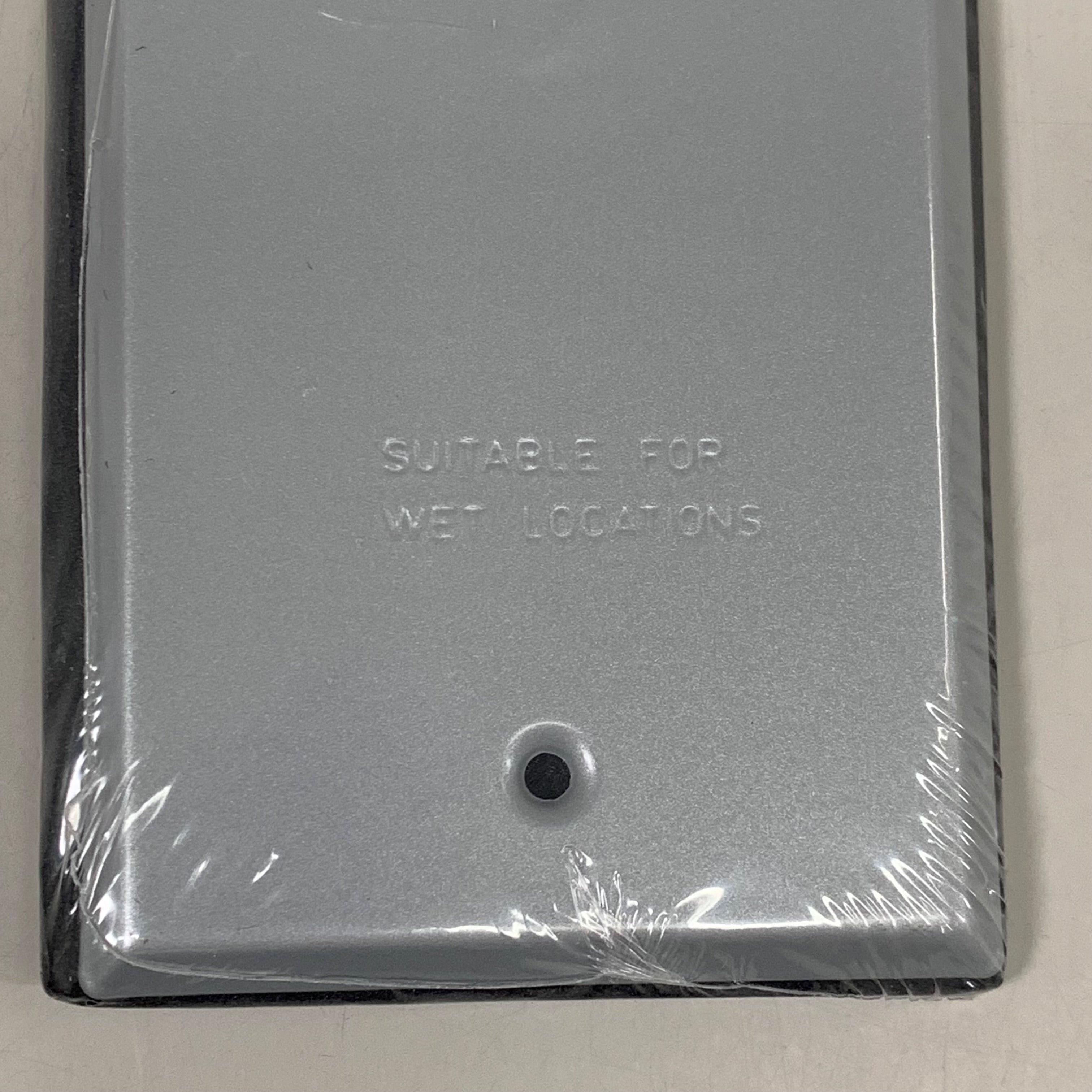 BWF (6 PACK) Single Gang Weatherproof Blank Wallplate Grey BC-1V