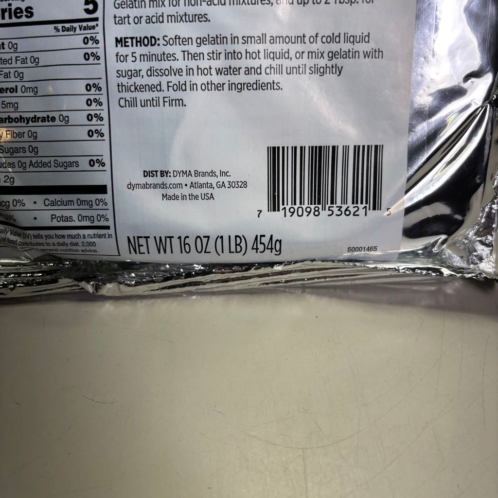 CHEF'S COMPANION 12 Pack Plain Gelatin Mix Sz 16 Oz Silver (No EXP DATE)