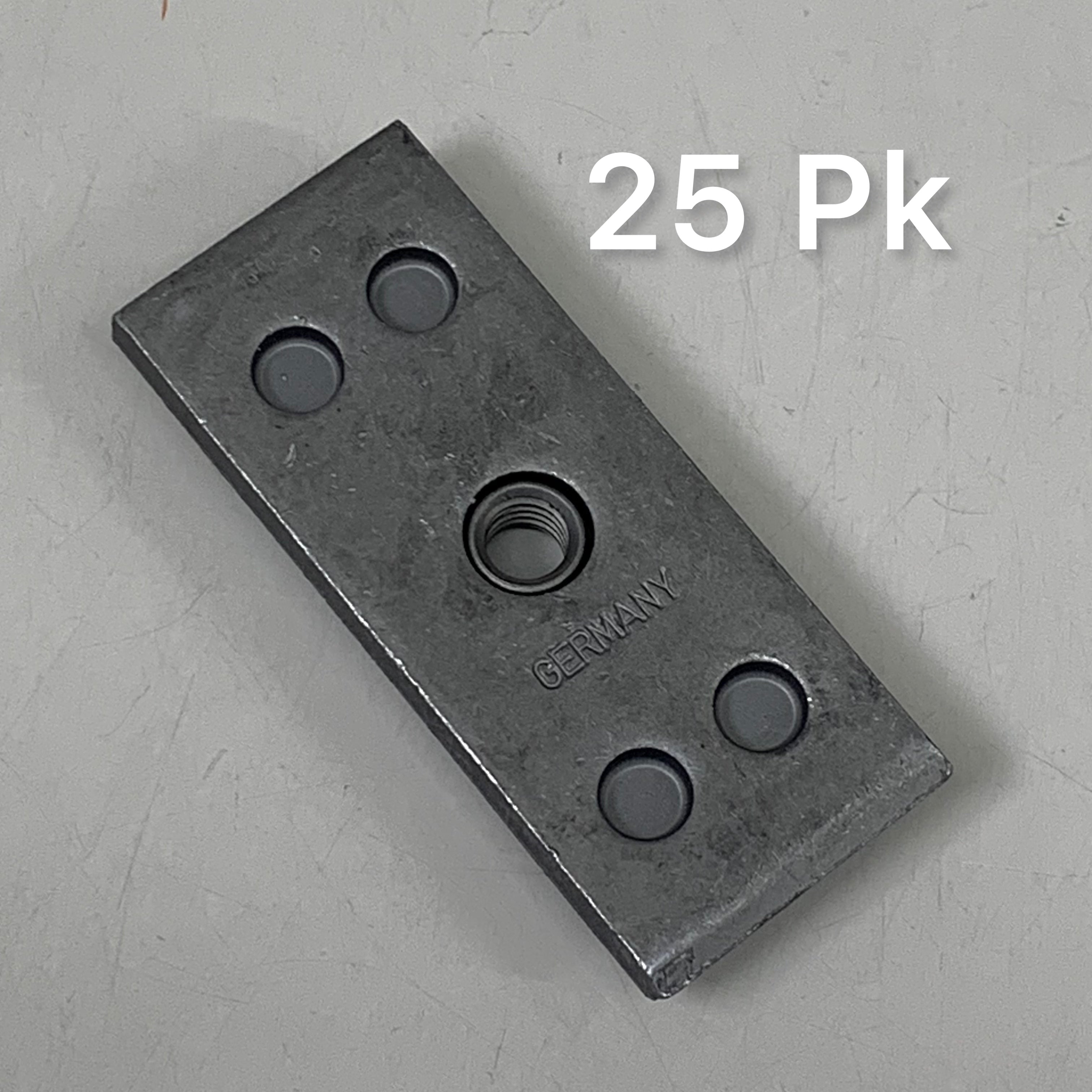 STAUFF (25 PACK) Single Welded Plate Twin Series 3D Carbon Steel Grey SP-3D-U-W2