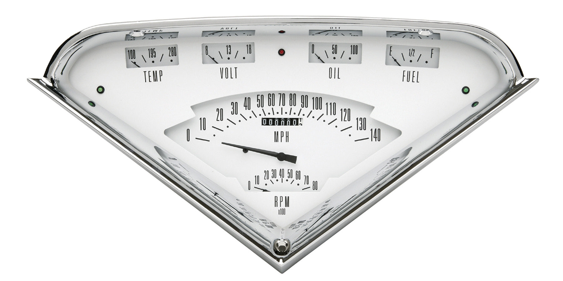 TACH FORCE 6 GAUGE SET WHITE