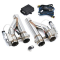 Universal 2.5 Inch Dual Stainless Steel Exhaust Valve Pipe Kit 2PC