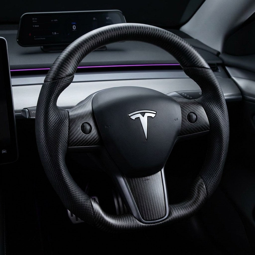 Carbon Fiber Sport Steering Wheel for Tesla Model 3 / Y 【Style 39】