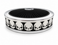 Blingz Beauty Bandz Black And Chrome Air Filter Assembly , Skullz - 750027