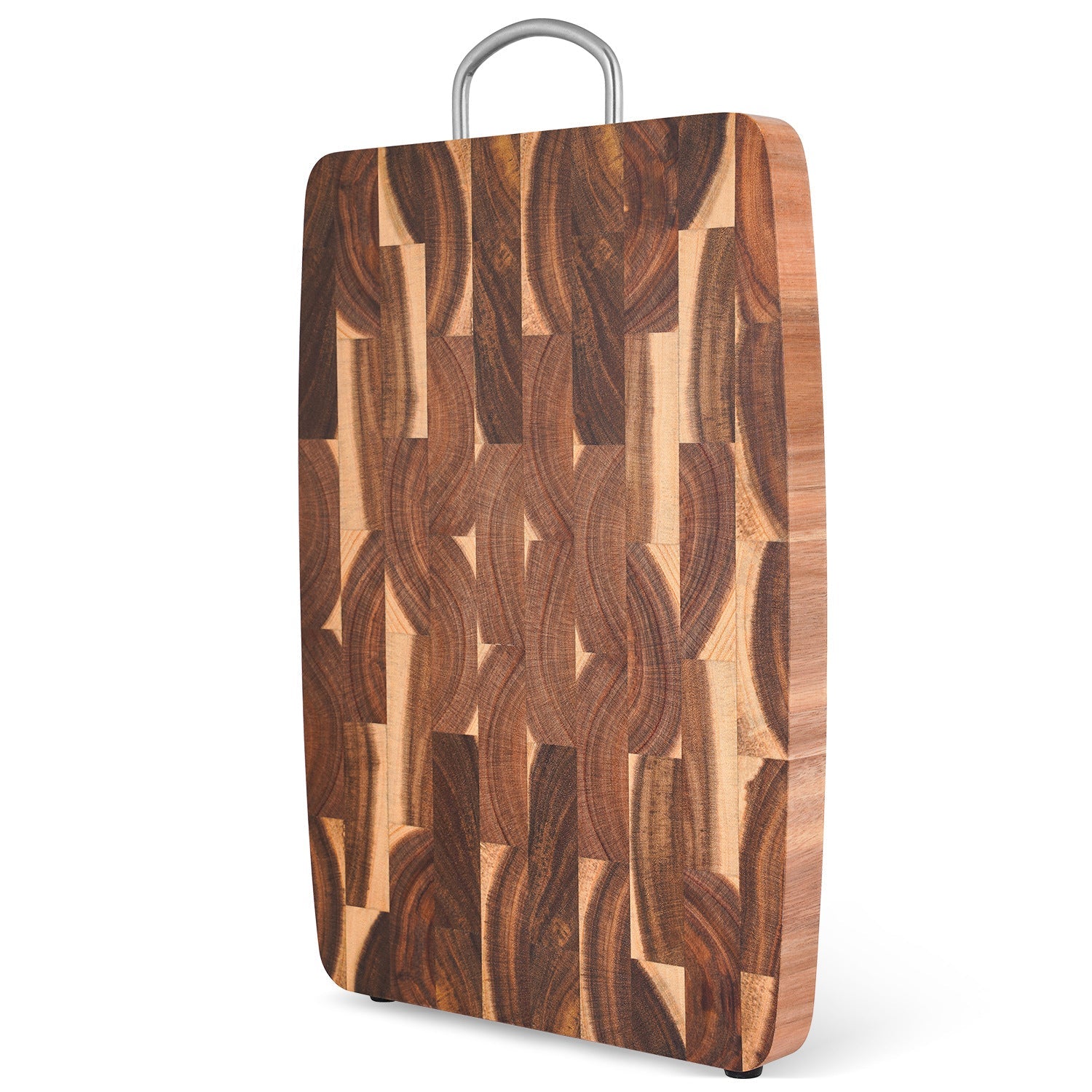 Wooden cutting board for household kitchen solid wood geometric grid cutting board