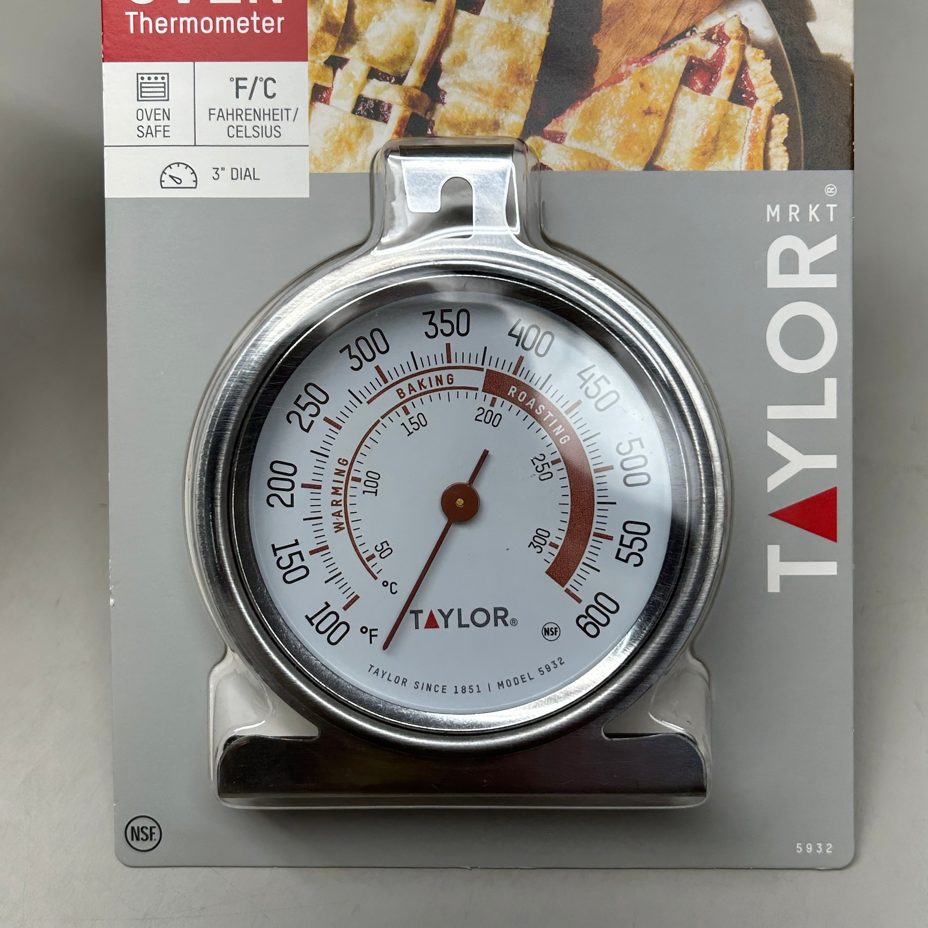 TAYLOR Analog Dial Oven Thermometer Stainless Steel 5932 (New)