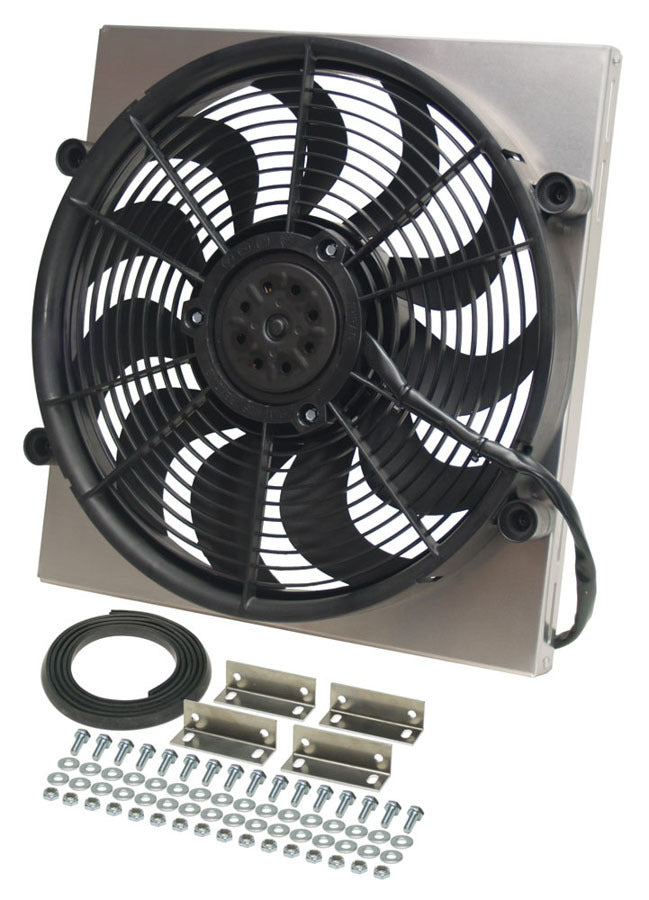 FAN ELEC SINGLE 17IN W/SHROUD