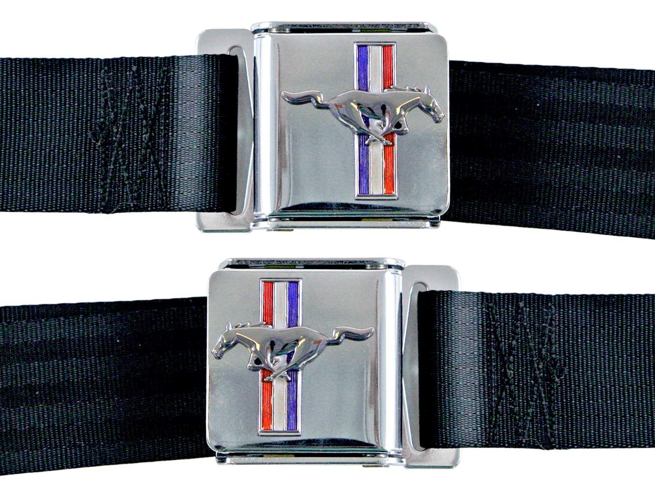 SEAT BELT LAP MUSTANG BLACK