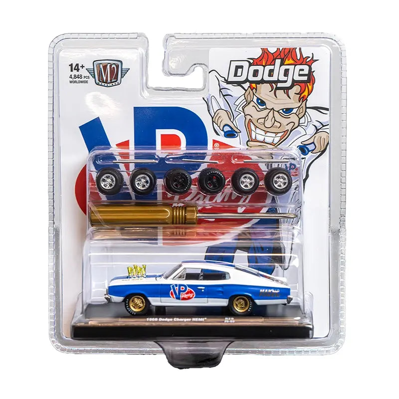 M2Machines VP Racing 1:64 scale 1966 Dodge Charger HEMI Auto Wheels