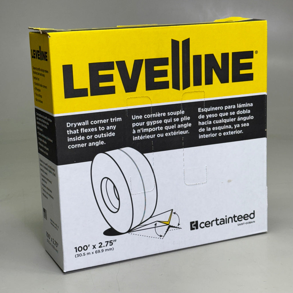 LEVELLINE 1 Roll Drywall Corner Tape Sz 100’ x 2.75” White