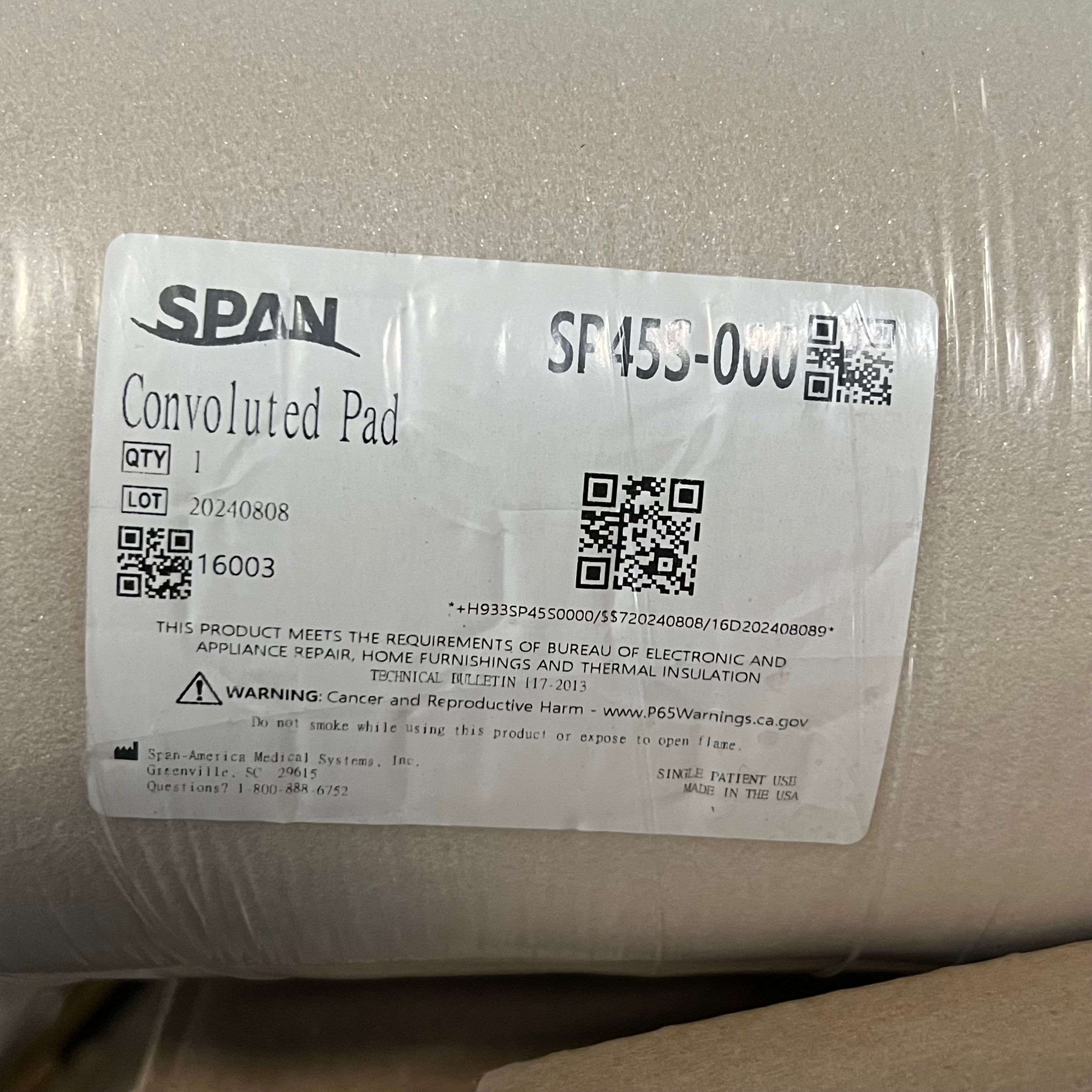 SPAN Overlay Convoluted Foam Sz 69”Lx32”W Beige SP45S-000