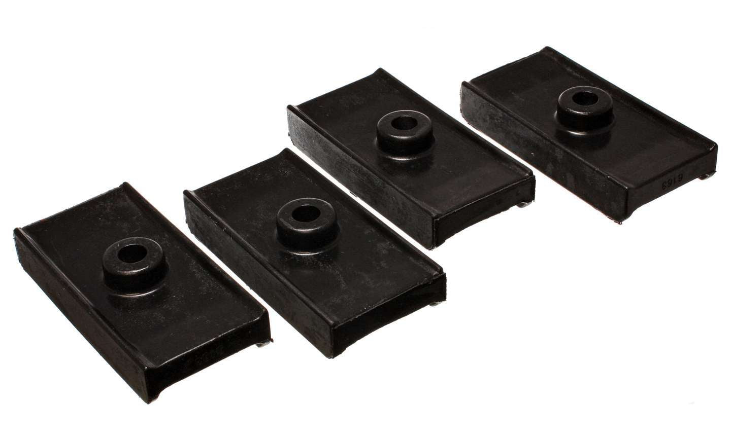 REAR LEAF SPRING PAD SET BLACK