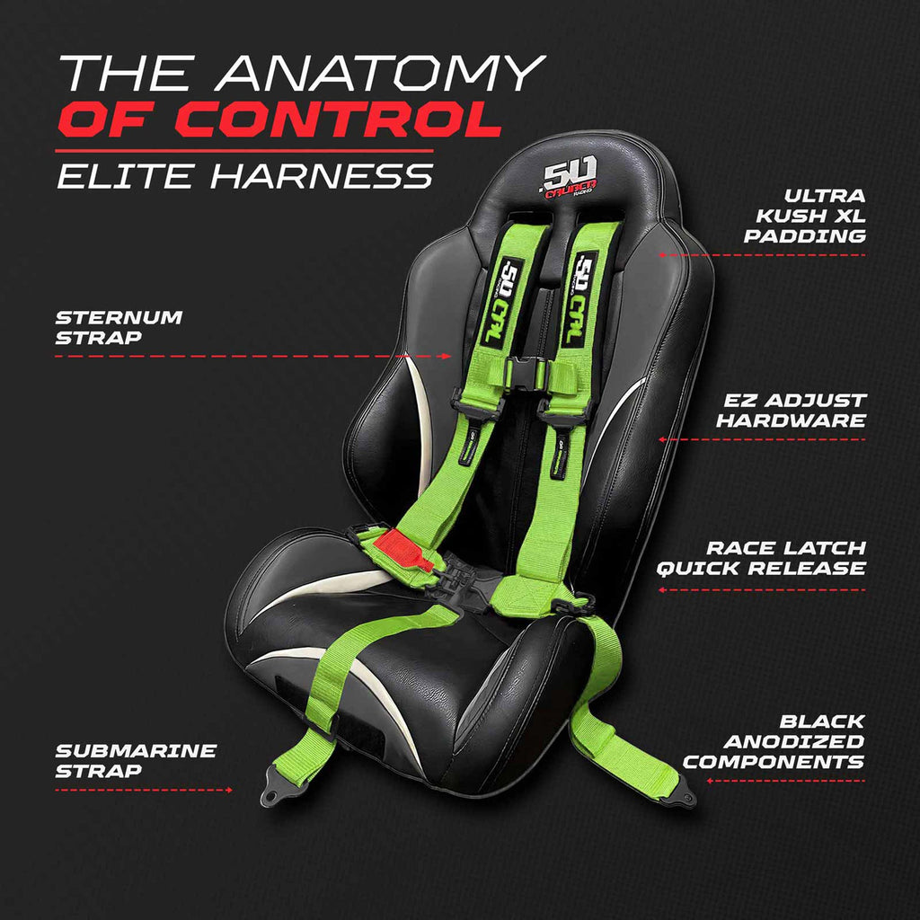 2" & 3" 4pt & 5pt Elite Series Race Latch "EZ" Adjust Harness
