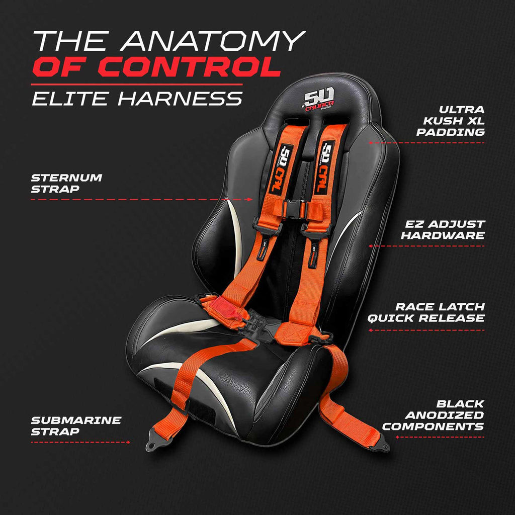 2" & 3" 4pt & 5pt Elite Series Race Latch "EZ" Adjust Harness