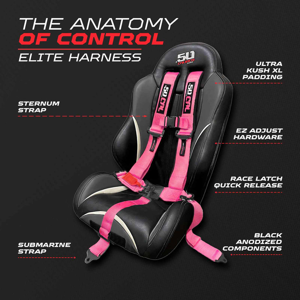 2" & 3" 4pt & 5pt Elite Series Race Latch "EZ" Adjust Harness